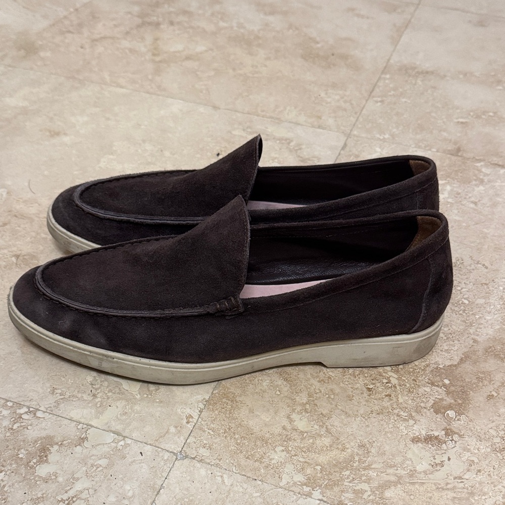 Elegant Dark Brown Men's Suede Loafers